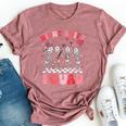 Night Shift Squad Retro Night Shift Groovy Skeleton Nursing Bella Canvas T-shirt Heather Mauve