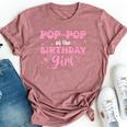 Pop-Pop Of The Birthday Pink Girl Matching Family Bella Canvas T-shirt Heather Mauve