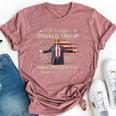 President Donald Trump Inauguration Day 2025 American Flag Bella Canvas T-shirt Heather Mauve