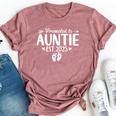 Promoted To Auntie Est 2025 Soon To Be New Aunt Baby Reveal Bella Canvas T-shirt Heather Mauve
