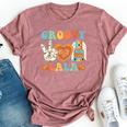 Retro Groovy Lala Grandma Hippie Family Matching Bella Canvas T-shirt Heather Mauve