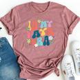 Retro Groovy In My Yaya Era Happy Mother's Day Bella Canvas T-shirt Heather Mauve