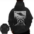 Alien UFO Raccoon Hoodie for Men - Space Theme | Zip-Up Back Print