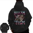 Autistic Raccoon Zip-Up Hoodie with Back Print for Men – Humor & Comfort