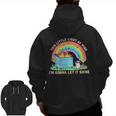 Groovy Raccoon Zip Up Hoodie - Men's Back Print | Light Inspired