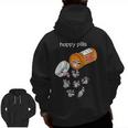 Happy Pills Raccoon Lover Men's Zip Up Hoodie - Back Print