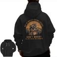 Hiking Raccoon Vintage Men's Zip Up Hoodie - Adventure Print