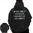 Men's Sarcastic Raccoon Humor Zip-Up Hoodie - Funny Statement