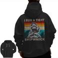 Raccoon Captain Zip Up Hoodie - Vintage Nautical Humor for Men