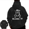 Raccoon Cowboy Western Zip-Up Hoodie - Adults & Kids - Fun Back Print