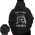 Raccoon Let's Do Crimes Men’s Zip Up Hoodie - Fun Animal Design