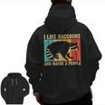 Raccoon Lover Hoodie for Introverts | Unisex Zip Up with Back Print