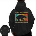 Raccoon Lover Introvert Hoodie - Men's & Women's Zip-Up | Back Print