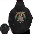 Raccoon Men's Zip Up Hoodie - Humorous Back Print Design