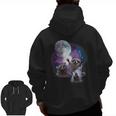 Raccoon Men’s Zip-Up Hoodie - Night Wildlife Design - Back Print