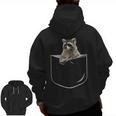 Raccoon Pocket Hoodie for Men - Fun Back Print Zip-Up