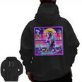 Raccoon Retrowave Men’s Zip-Up Hoodie | Vaporwave Back Print