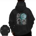 Raccoon Shirt 3 Racoons Howling At Moon Weird Cursed Men Zip Up Hoodie Back Print