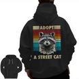 Raccoon Vintage Retro Racoon For Women Men Kid Men Zip Up Hoodie Back Print