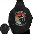 Raccoon Vintage Zip Up Hoodie – Quirky Style for Men