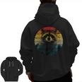 Raccoon Zip-Up Hoodie for Men | Forest Animal Back Print