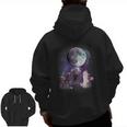 Rats Howling at the Moon Men's Zip Up Hoodie - Back Print