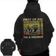 Retro Angry Raccoon Men's Zip-Up Hoodie - Animal Print Delight
