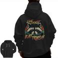 Retro Raccoon Zip Up Hoodie | Live Fast Eat Trash - Men's Casual Wear