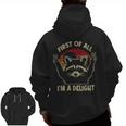 Sarcastic Raccoon Lover Men's Zip Up Hoodie – Back Print Delight
