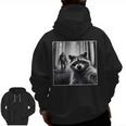 Scared Raccoon & Bigfoot Hoodie - Men's Zip-Up | Adventure Theme