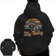 Stay Trashy Opossum Raccoon Internet Memes Meme Men Zip Up Hoodie Back Print