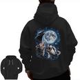 Three Animal Moon Hoodie | Men’s Zip-Up with Raccoon & Skunk Back Print