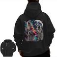 Three Racoon Moon 3 Racoon Moon Cursed Meme Men Zip Up Hoodie Back Print