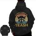 Vintage Raccoon Hoodie for Men - Zip Up | Back Print - Unique Gift