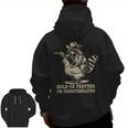 Vintage Western Humor Raccoon Overstimulated Cowboy Raccoon Adult Small Men Zip Up Hoodie Back Print