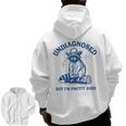 Cowboy Raccoon Meme Men’s Zip Up Hoodie - Quirky Humor Back Print