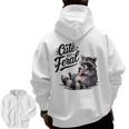 Cute Feral Panda Raccoon Zip-Up Hoodie for Men | Fun Costume Wear