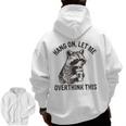 Raccoon Sarcasm Zip Up Hoodie for Men | Back Print - Casual Humor