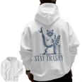 Stay Trashy Raccoon Halloween Unisex Zip Up Hoodie - Back Print