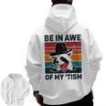 Vintage Autism Raccoon Men's Zip-Up Hoodie - Back Design