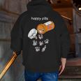 Happy Pills Raccoon Lover Men's Zip Up Hoodie - Back Print