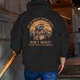 Hiking Raccoon Vintage Men's Zip Up Hoodie - Adventure Print