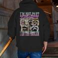 I'm Not Part Of The Problem Raccoon Meme Bootleg Men Zip Up Hoodie Back Print