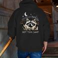 It's Called Trash Can Not Trash Cannot Funny Racoon Men Zip Up Hoodie Back Print