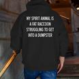 Men's Sarcastic Raccoon Humor Zip-Up Hoodie - Funny Statement