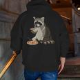 Men's Zip-Up Hoodie – Alien UFO Raccoon Back Print