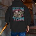 Raccoon Autism Advocacy Zip-Up Hoodie for Men | Meme-Inspired Design