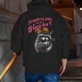 Raccoon Back Print Men's Zip-Up Hoodie | Fun Strawberry Jams Theme