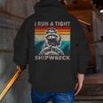 Raccoon Captain Zip Up Hoodie - Vintage Nautical Humor for Men
