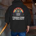 Raccoon & Cat Street-Style Zip Up Hoodie – Fun Unisex Back Print